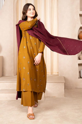 ASLIGN CASUALLY WEAR EMBROIDERED DHANAK WOOL 3 PIECE